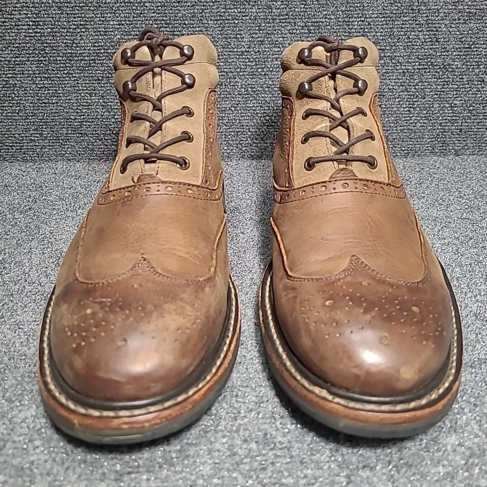 Wolverine 1000 Mile Brown Wingtip Boots Men's Size 10.5 D - Picture 2 of 16